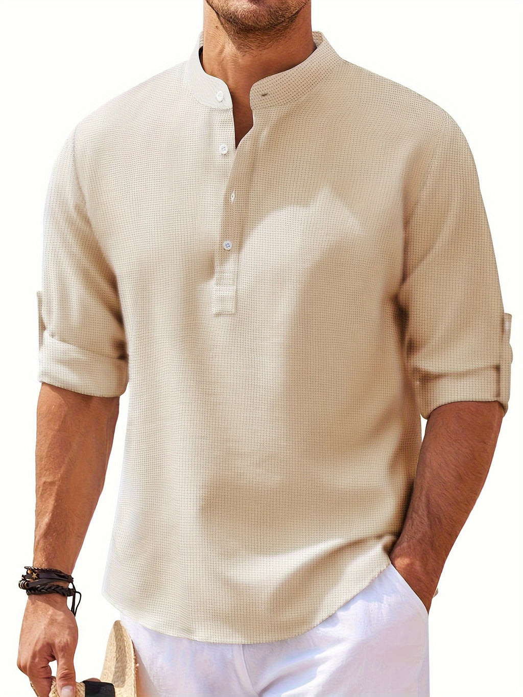 Vintage Plaid Men's Shirt for Spring/Fall: Durable, Casual Elegance with Comfort Fit