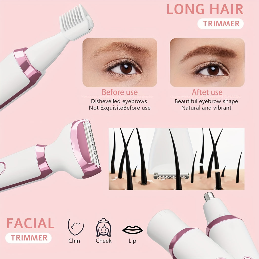 4in1 Women's Electric Hair Remover Multifunctional Women's Electric Shaver Trimmer