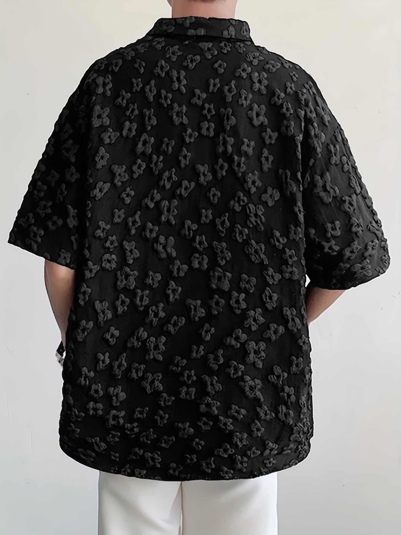 Men's Bohemian Floral Print Casual Shirt - Loose Fit