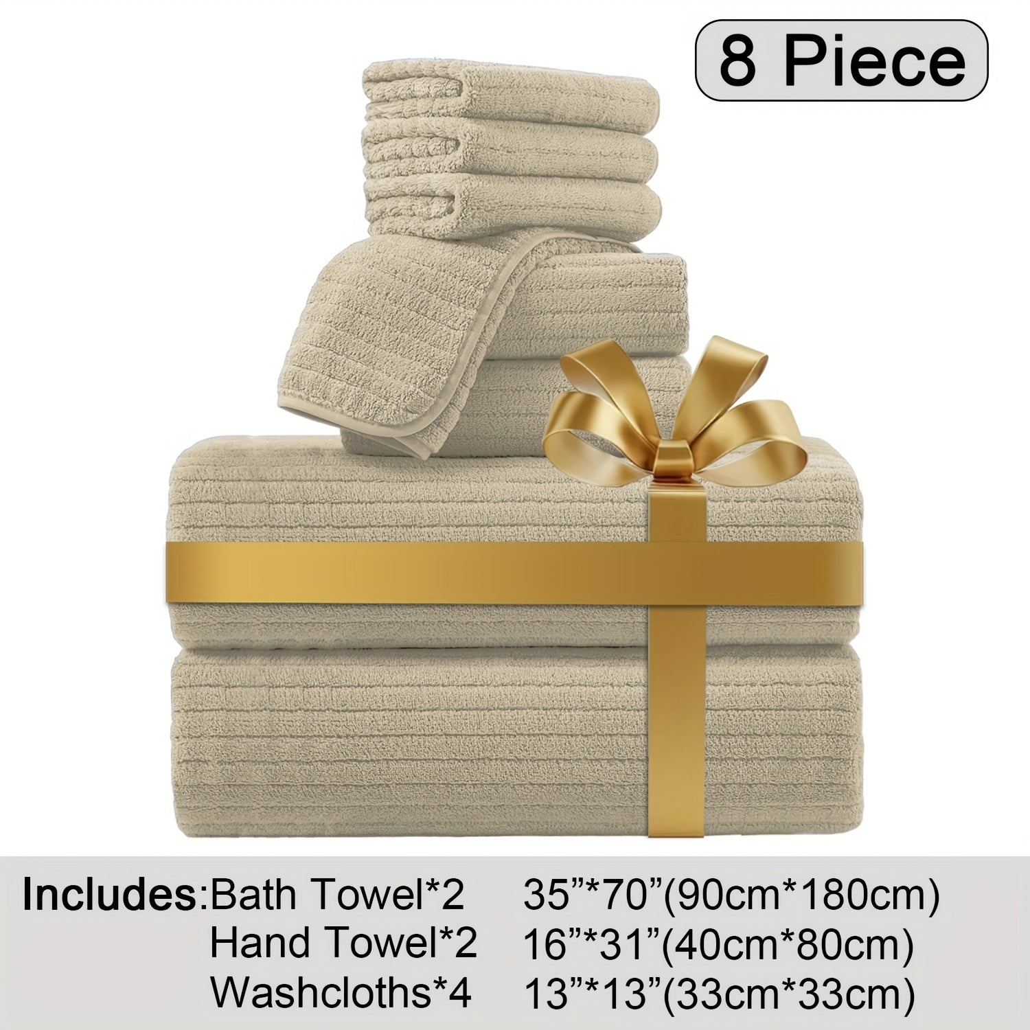 Oversized Bath Towels Set Microfiber
