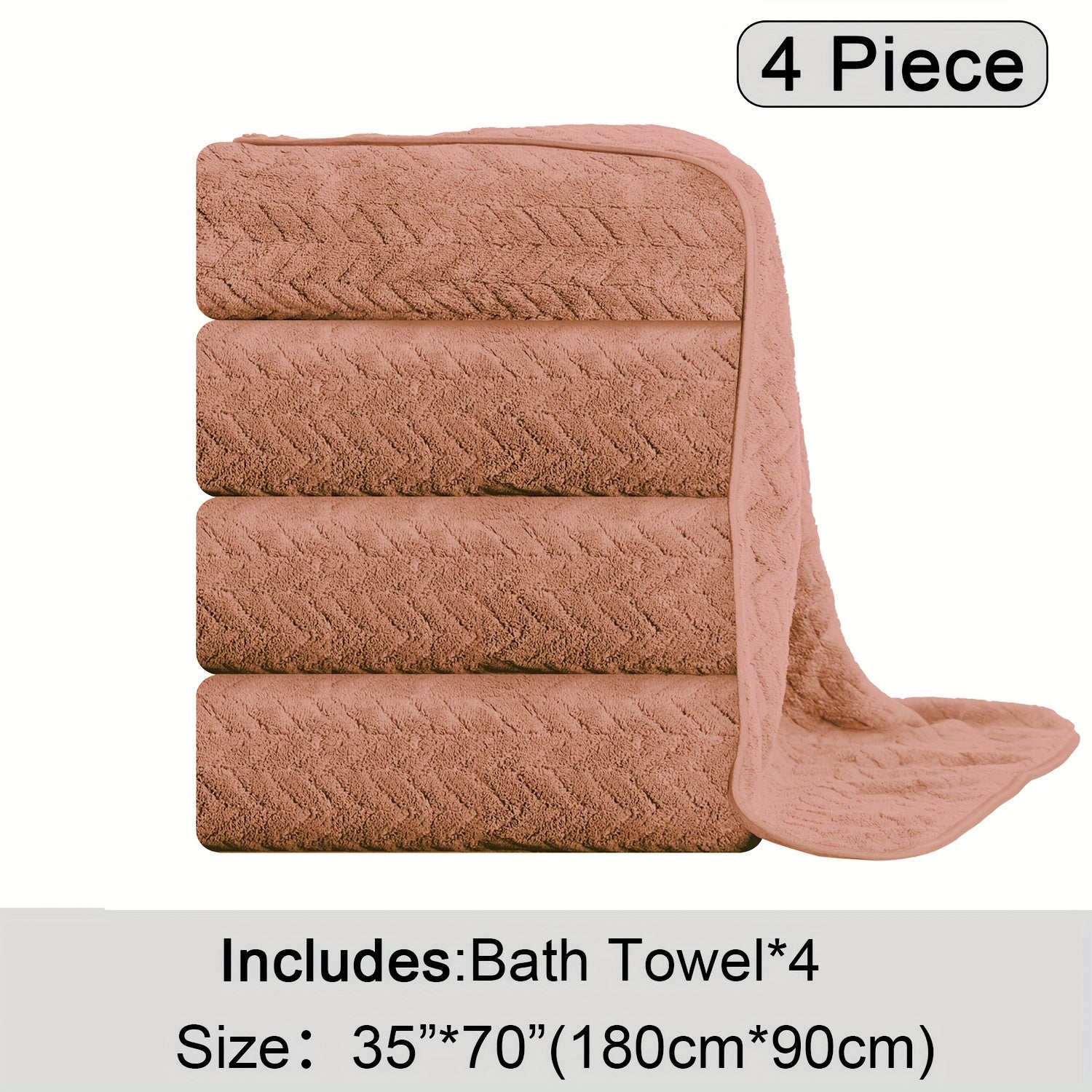 Oversized Bath Towels Set Microfiber