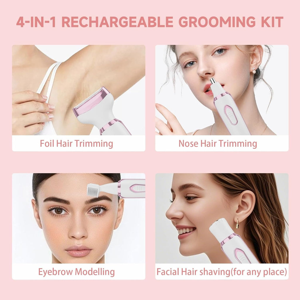 4in1 Women's Electric Hair Remover Multifunctional Women's Electric Shaver Trimmer