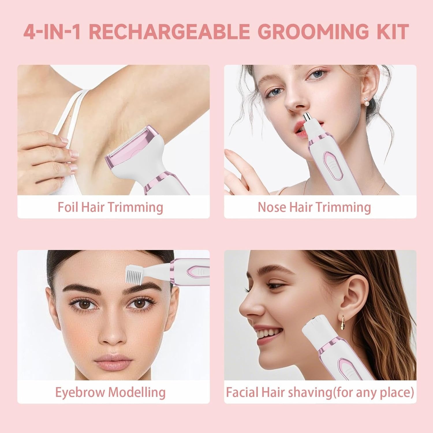 4in1 Women's Electric Hair Remover Multifunctional Women's Electric Shaver Trimmer