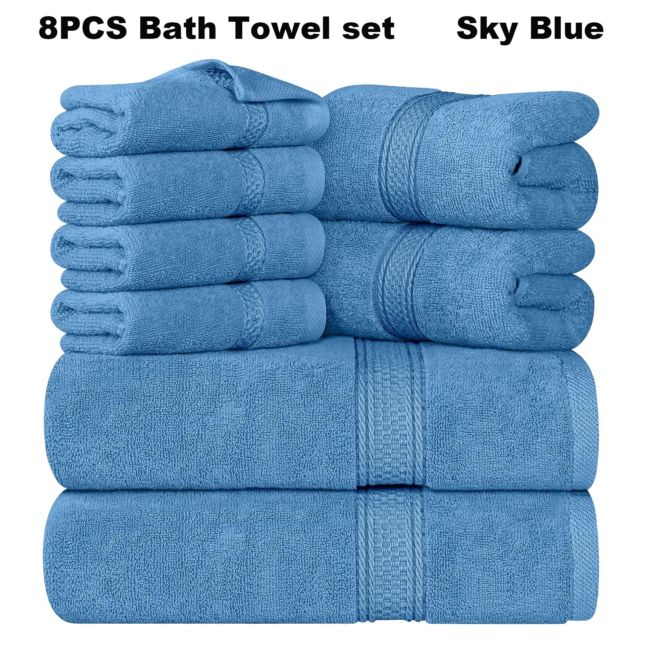 16pcs/8pcs Luxurious Soft Towel Set | 4 Bath Towels, 4 Hand Towels, 8 Washcloths