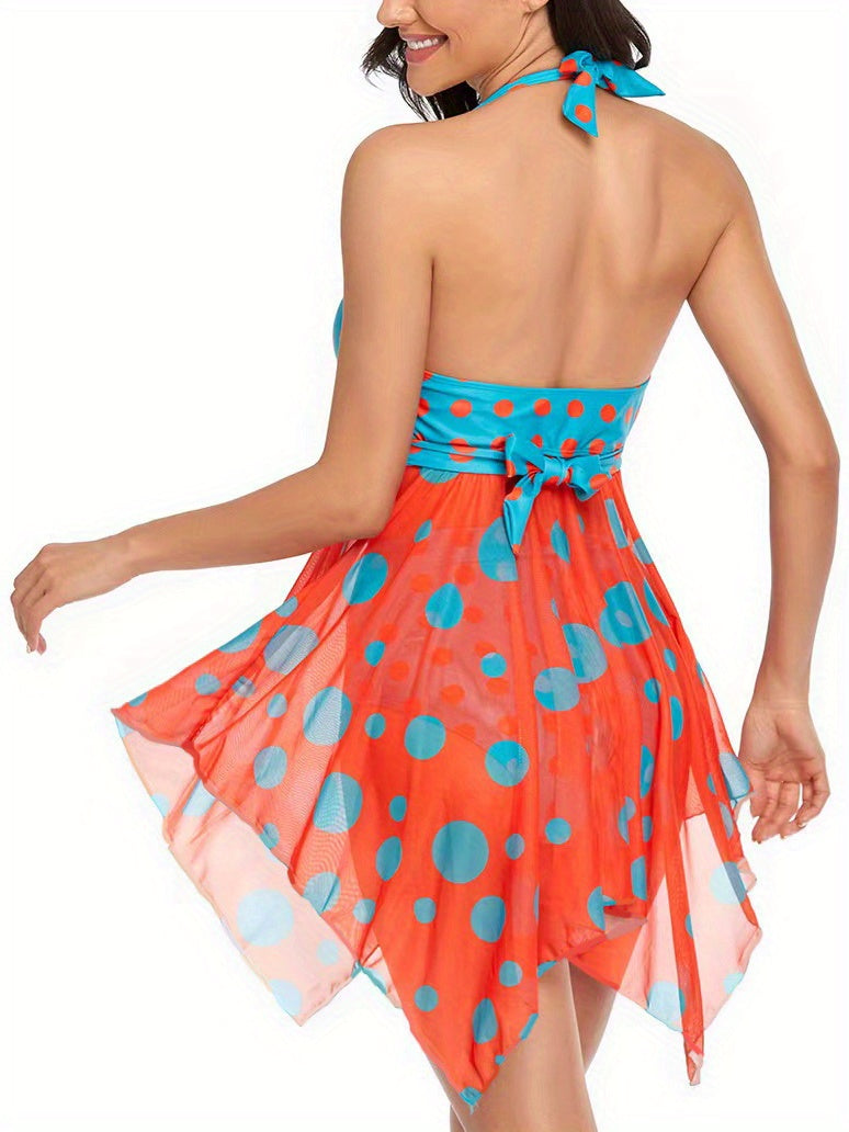 Flirty V Neck Tankini Set
