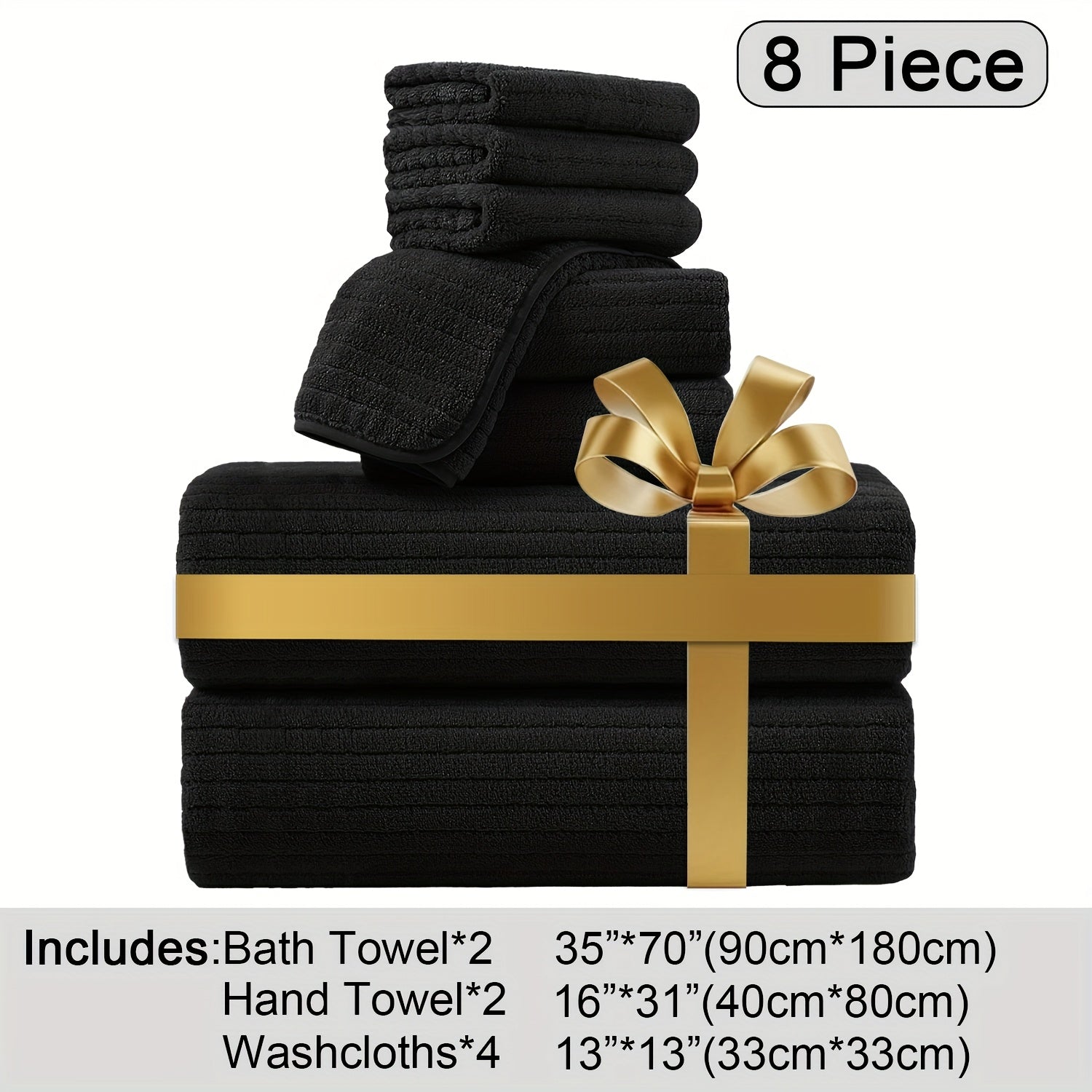 Oversized Bath Towels Set Microfiber