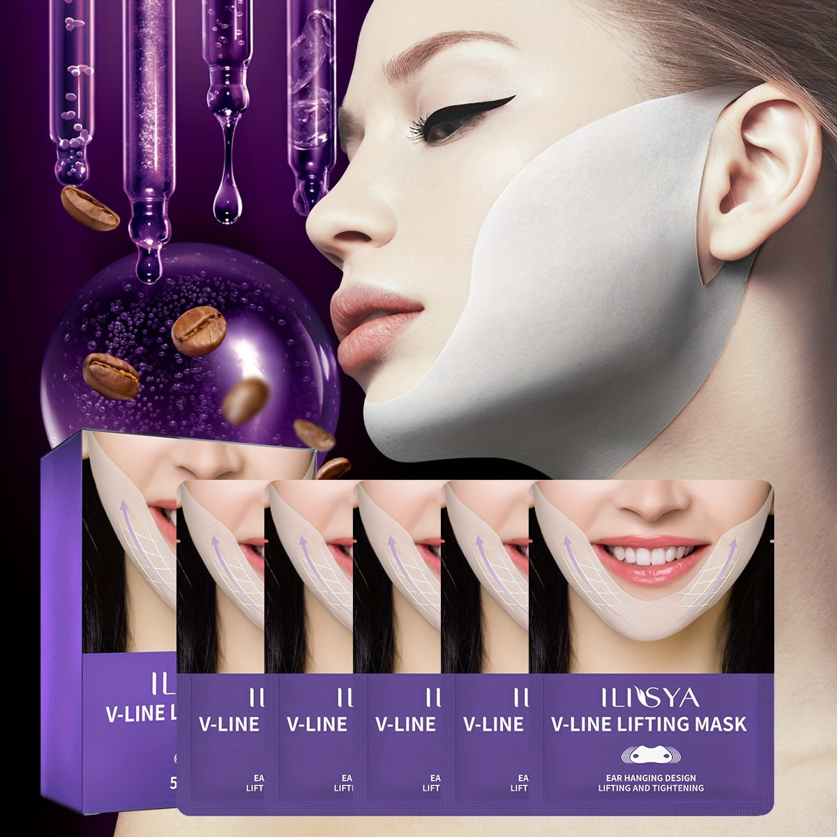 ILISYA 5-Pack V-Line Lifting Mask for Women