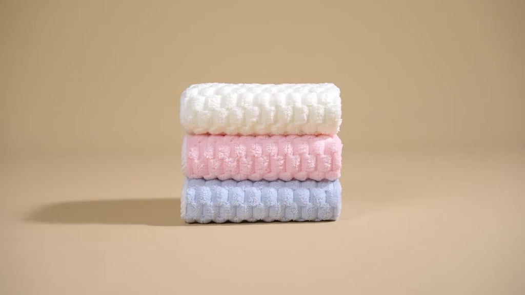 3-Piece Luxury Ultra-Soft Waffle Weave Towel Set