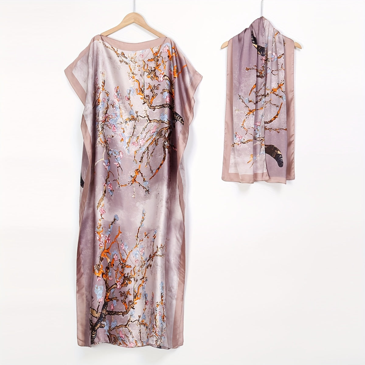 Luxury Lightweight Floral Print Scarf Shawl