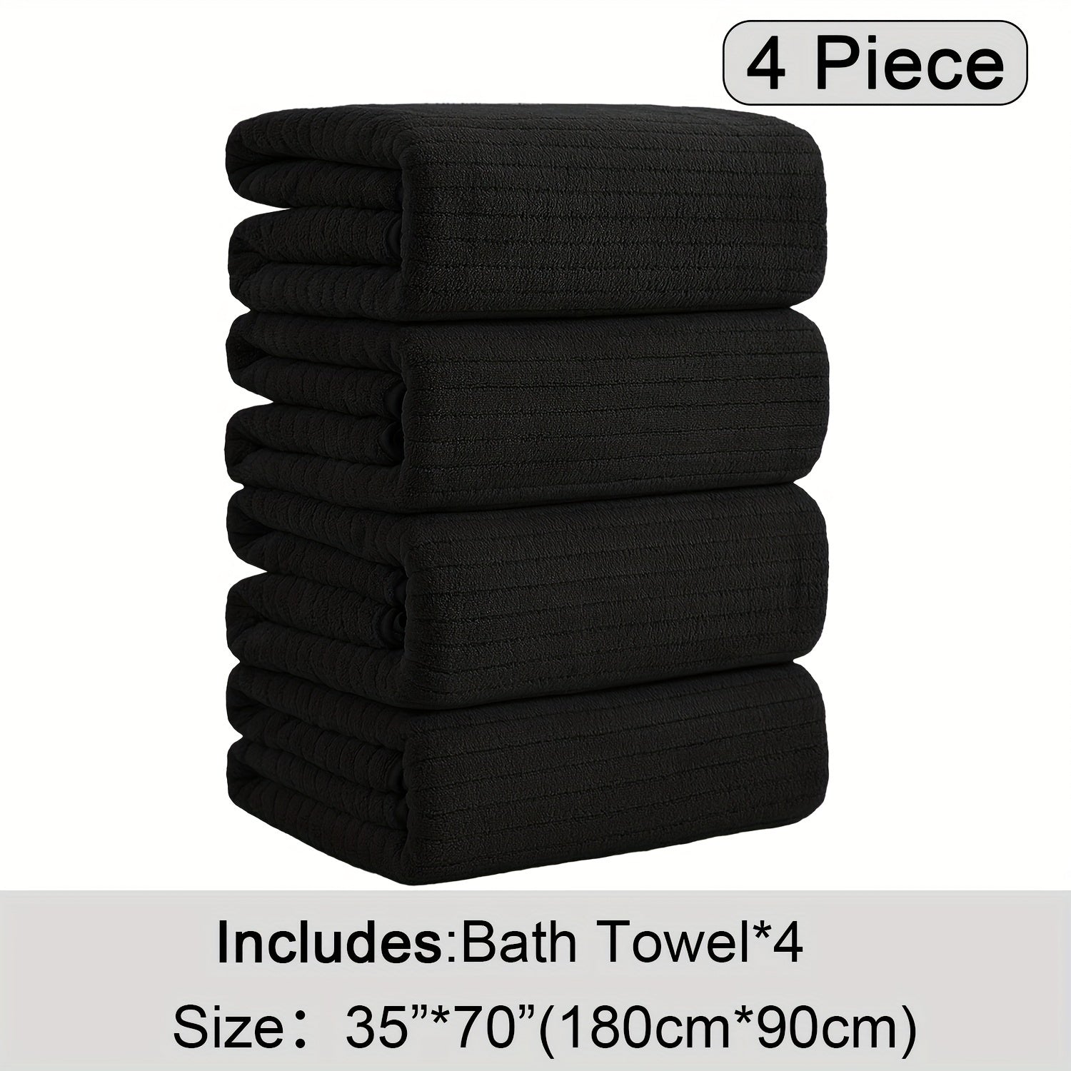 4 Pack Oversized Bath Towels Set
