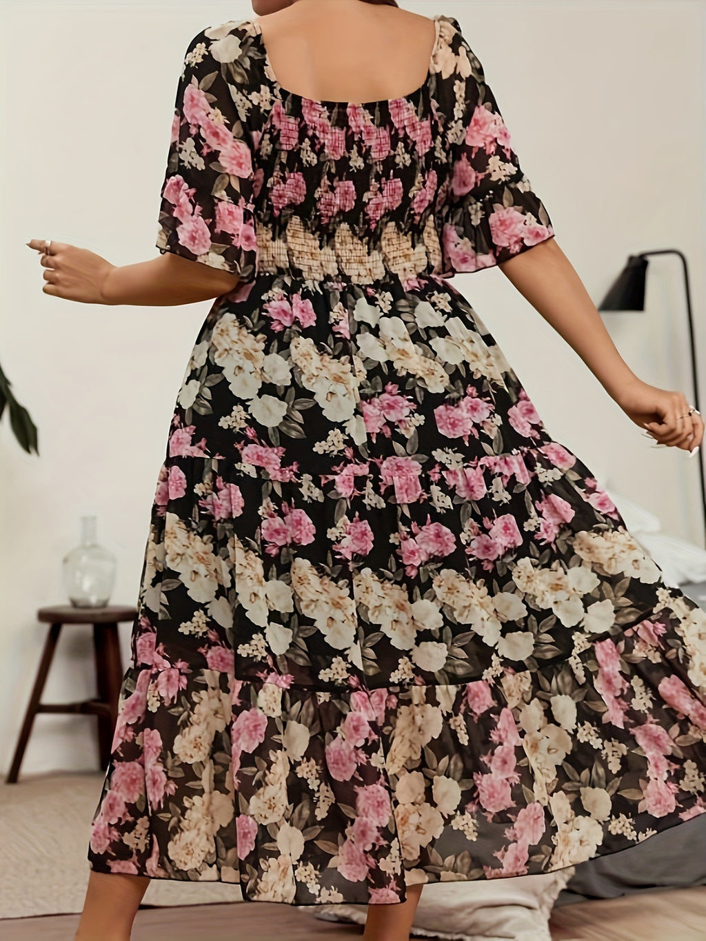 Plus Size Floral Haven Maxi Dress
