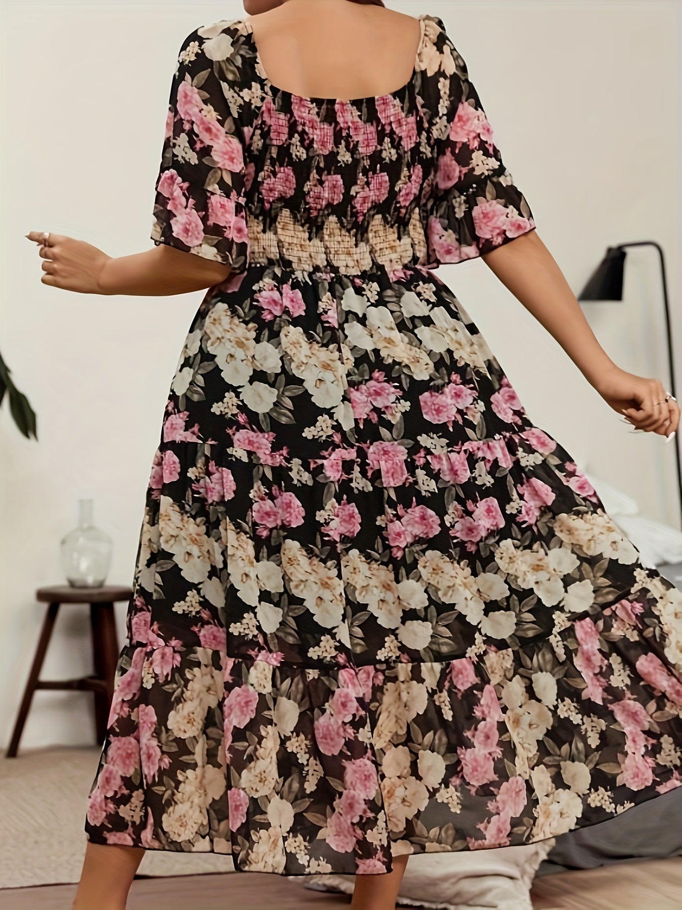 Plus Size Floral Haven Maxi Dress