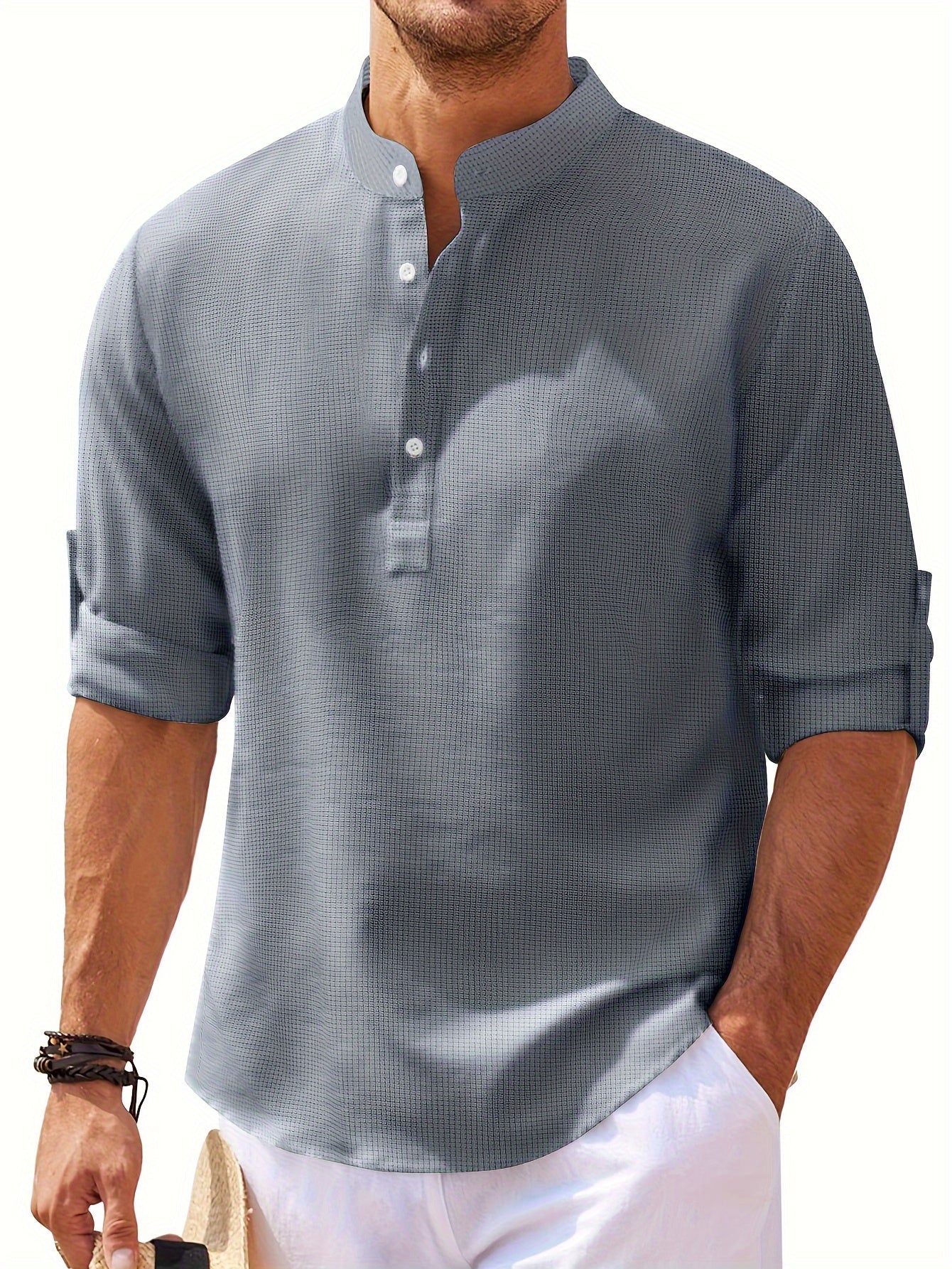 Vintage Plaid Men's Shirt for Spring/Fall: Durable, Casual Elegance with Comfort Fit