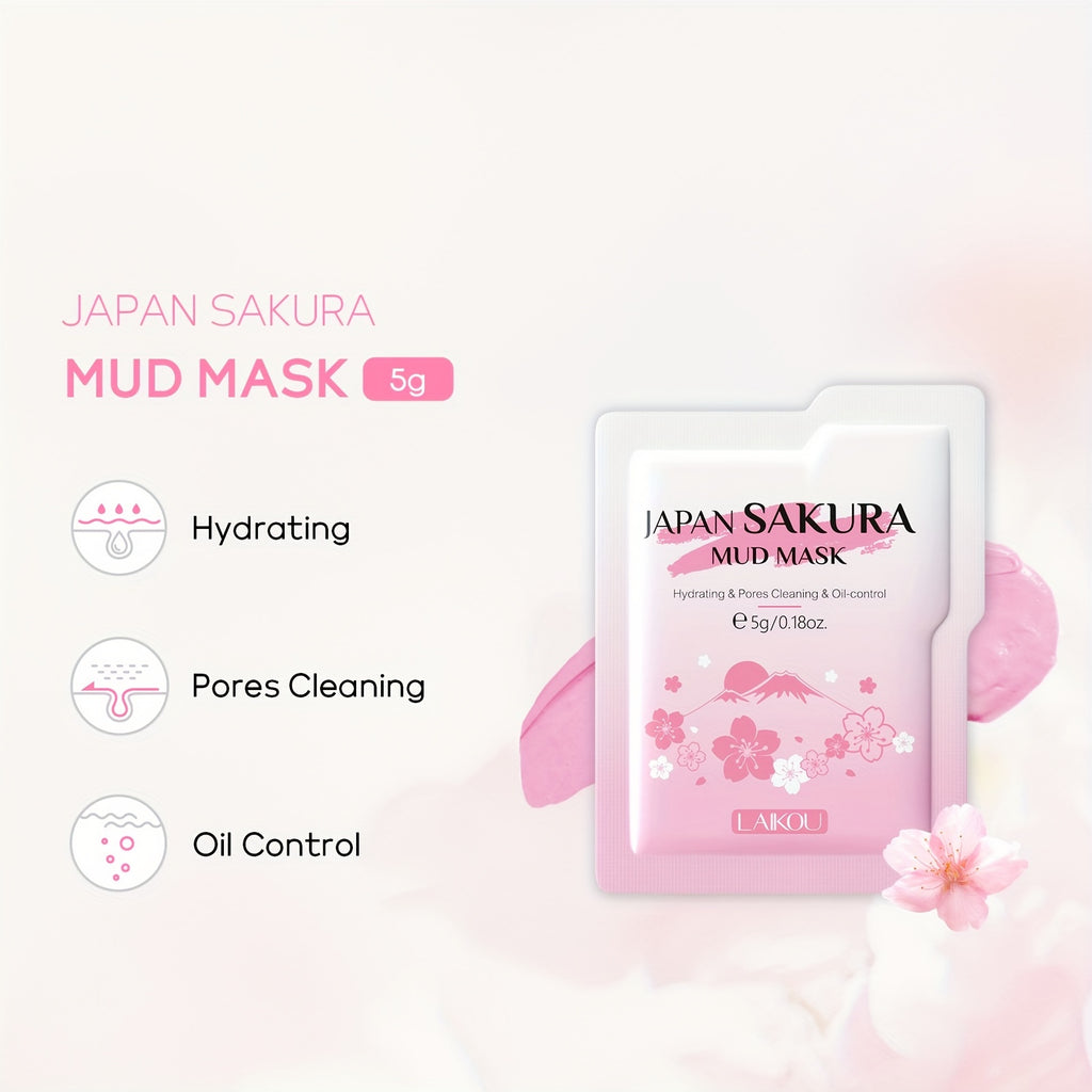LAIKOU Japanese Sakura Skin Care Set - Unisex Adult 20-Piece Travel Kit with Sleeping Mask