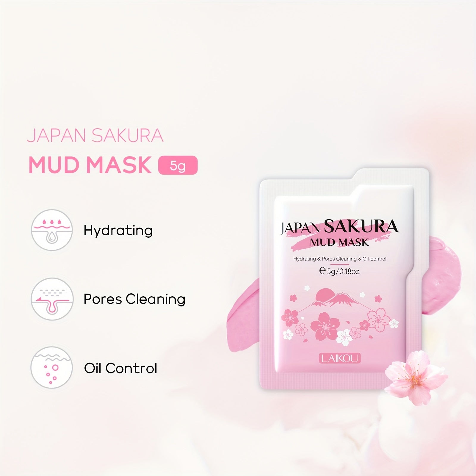 LAIKOU Japanese Sakura Skin Care Set - Unisex Adult 20-Piece Travel Kit with Sleeping Mask