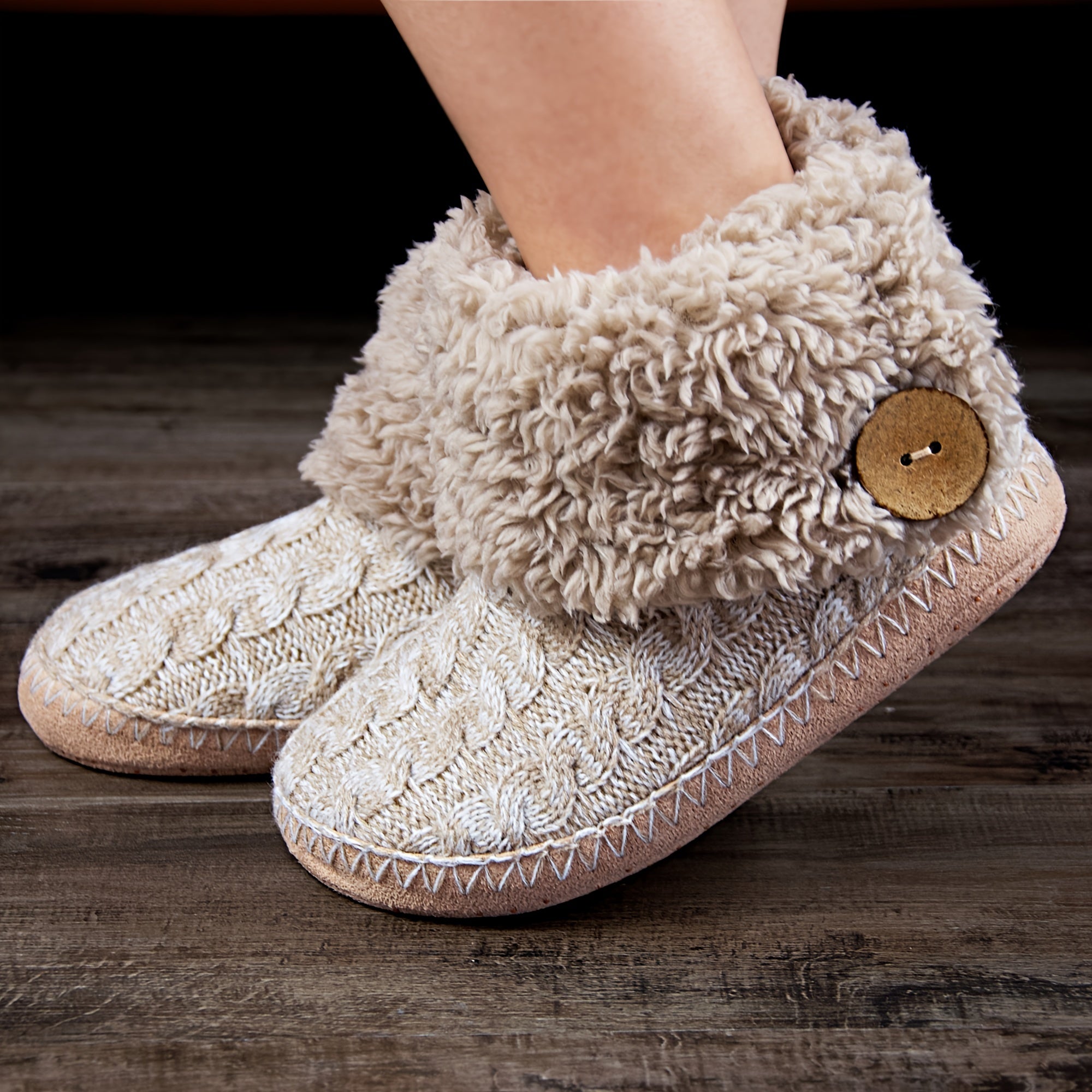 Women's Fuzzy Bootie Slippers
