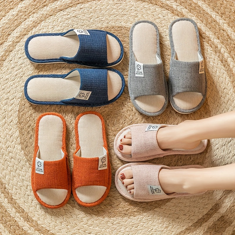 Cozy Women's Indoor Linen Slippers