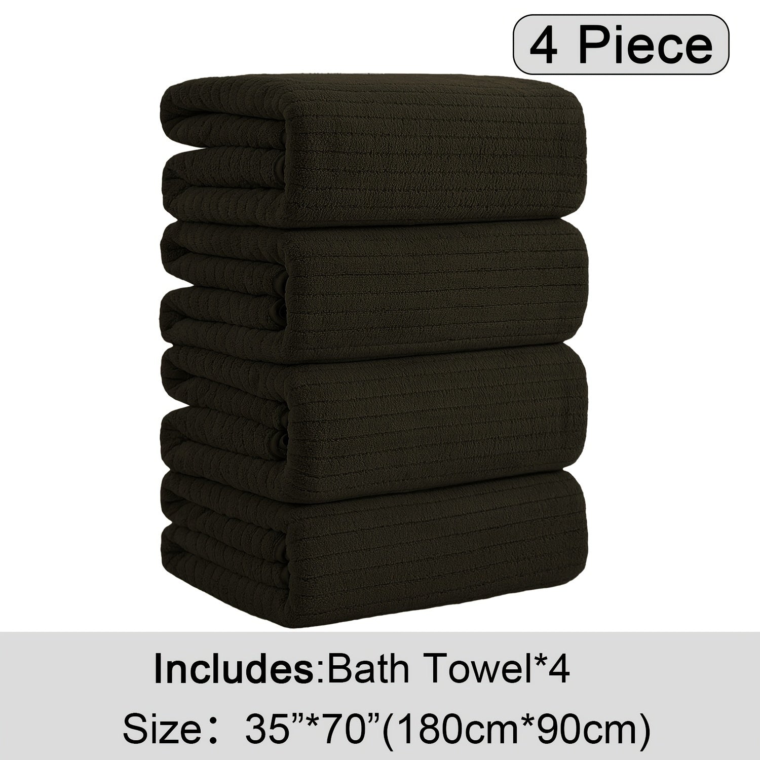 4 Pack Oversized Bath Towels Set