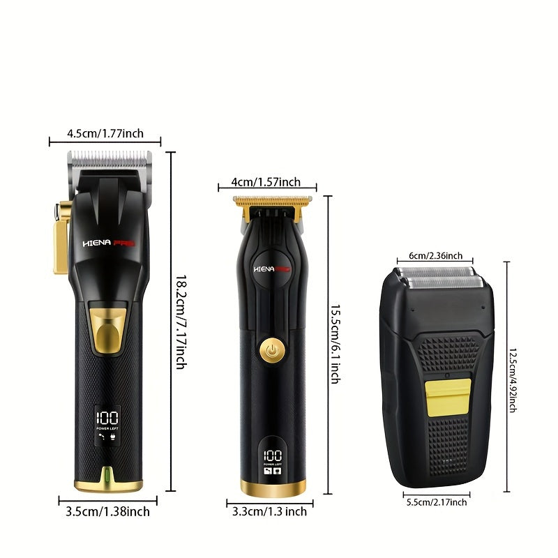 3-Piece USB Rechargeable Hair Trimmer Kit