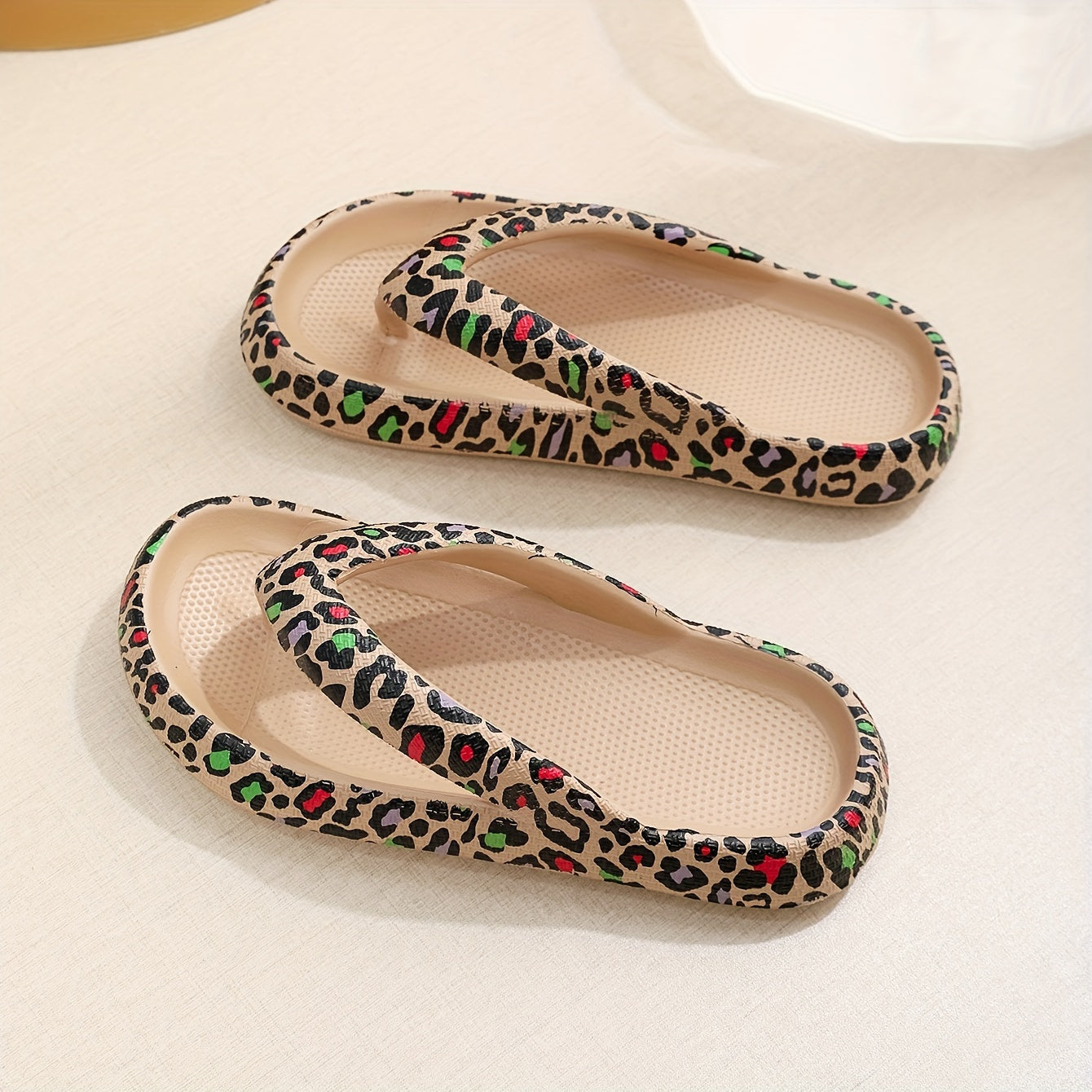 Women's Fashion Leopard Print Flip Flops