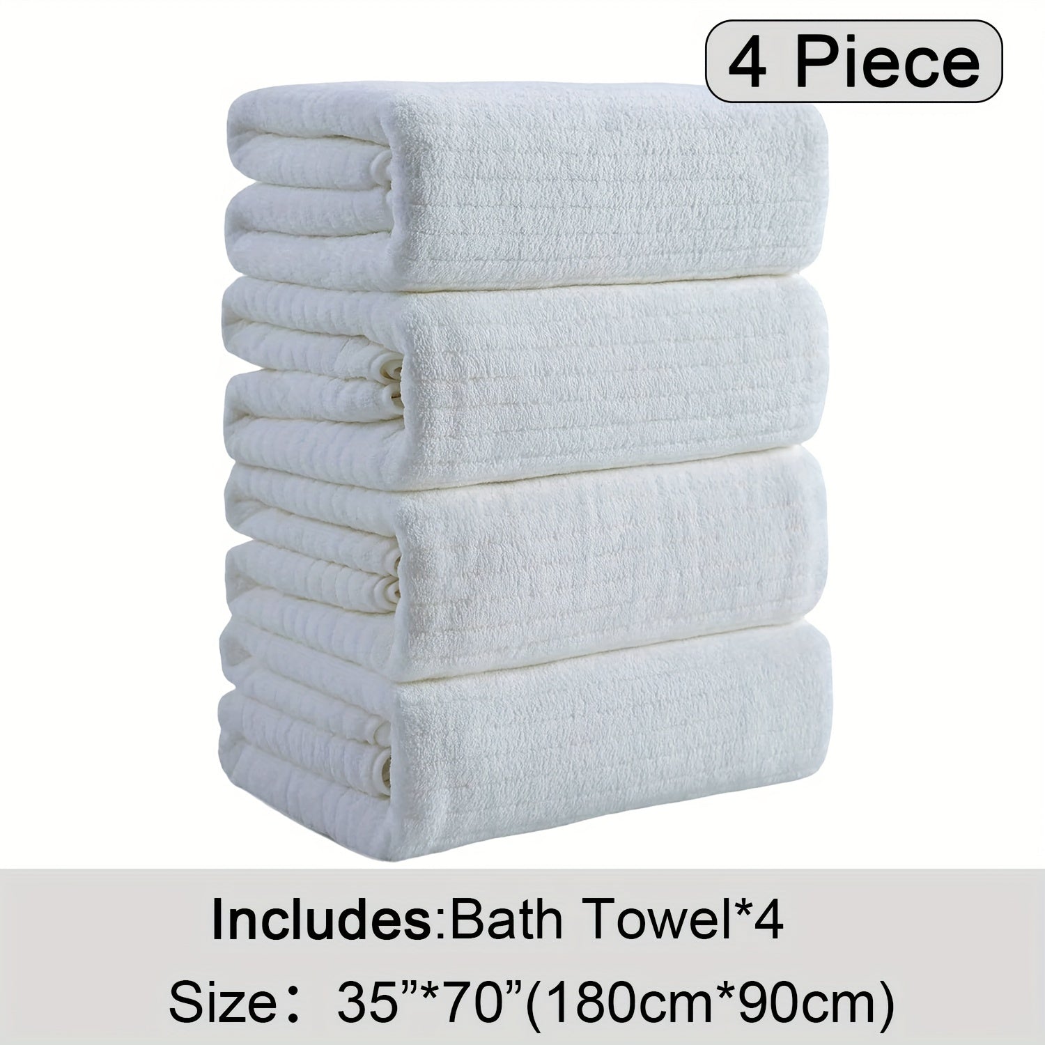 4 Pack Oversized Bath Towels Set