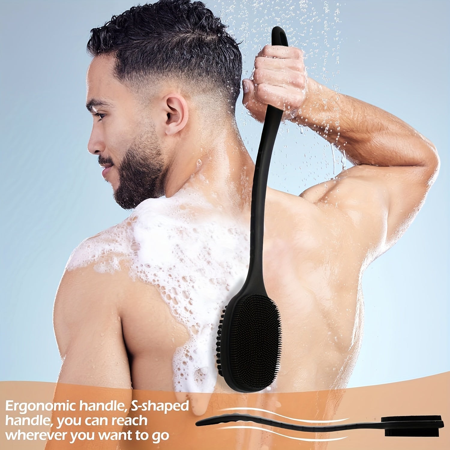 Long Handle Soft Back Scrubber Brush