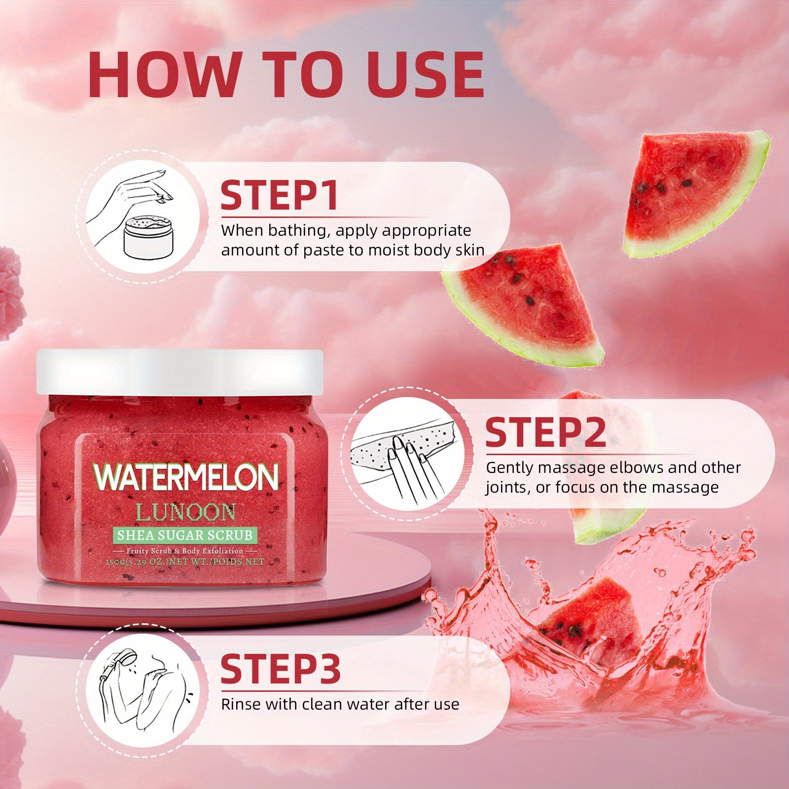 Watermelon Sugar Scrub 150G - Ultra Moisturizing & Exfoliating