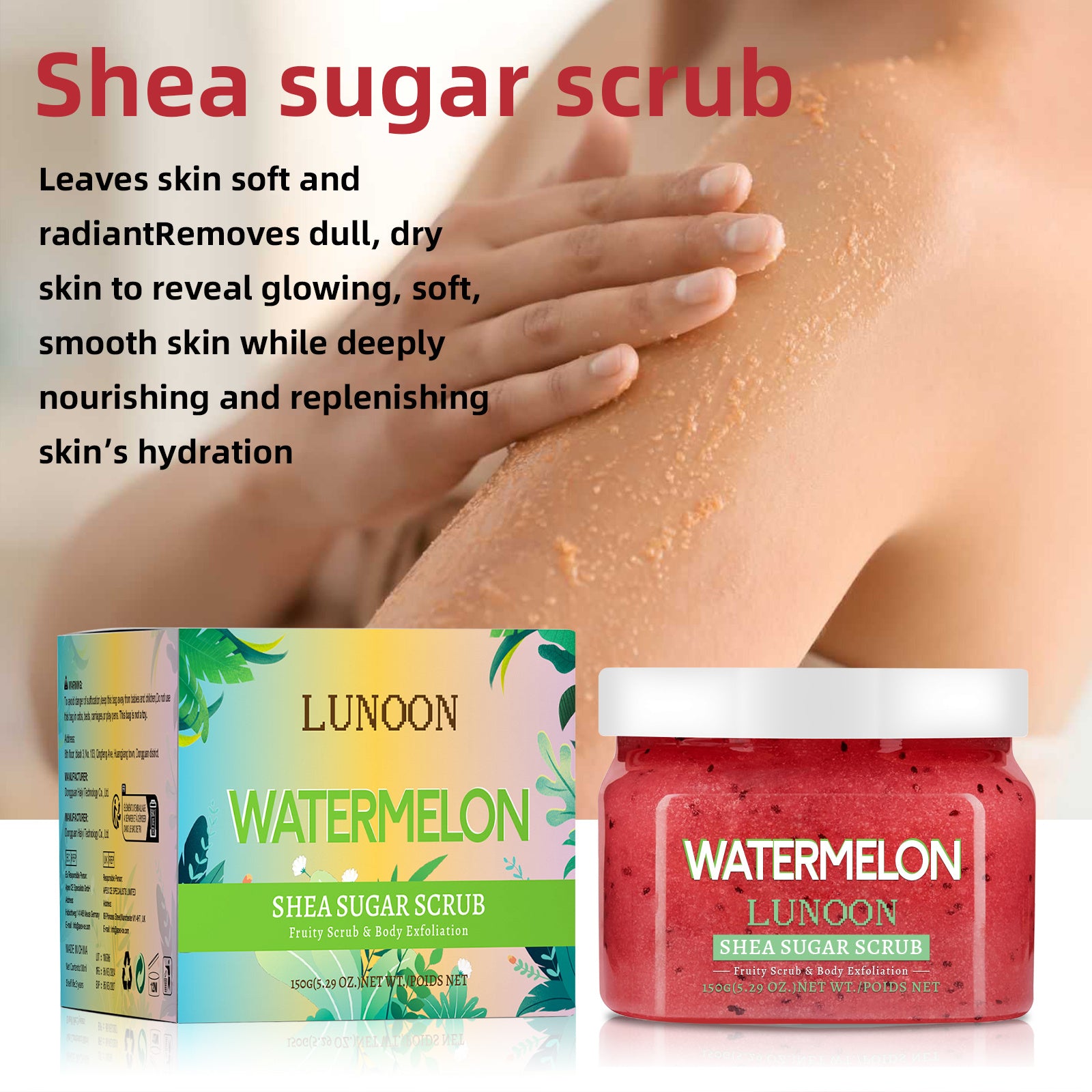 Watermelon Sugar Scrub 150G - Ultra Moisturizing & Exfoliating