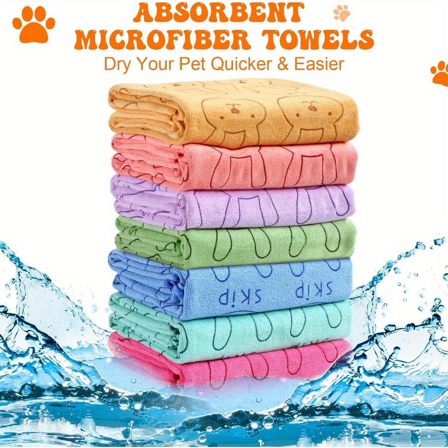 8pcs Dog Drying Towels