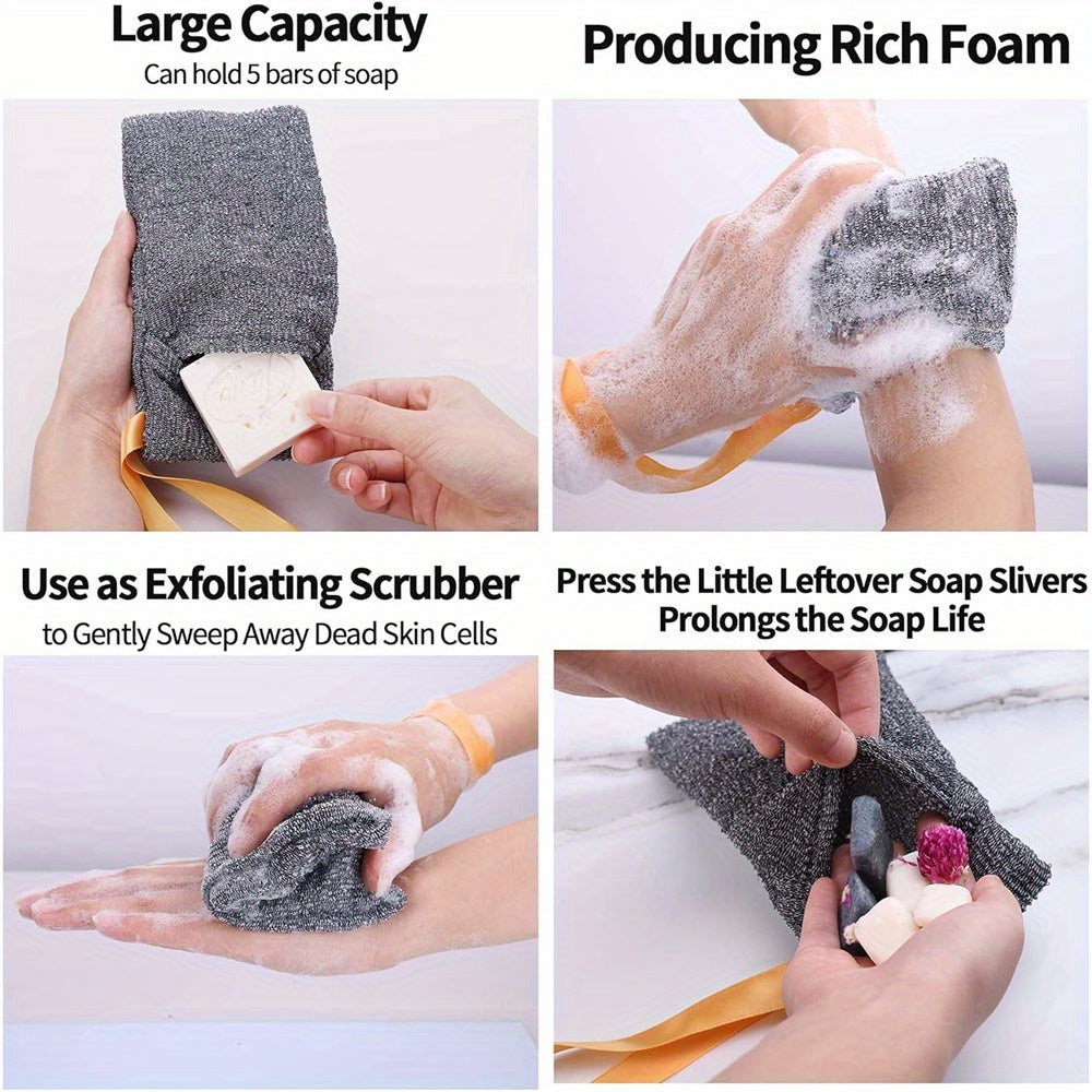 6 Pcs/Pack New Style Soap Pocket Exfoliating Soap Saver Pouch
