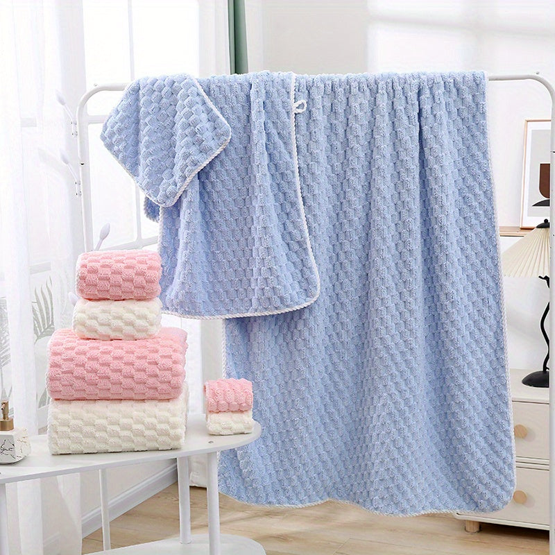 3-Piece Luxury Ultra-Soft Waffle Weave Towel Set