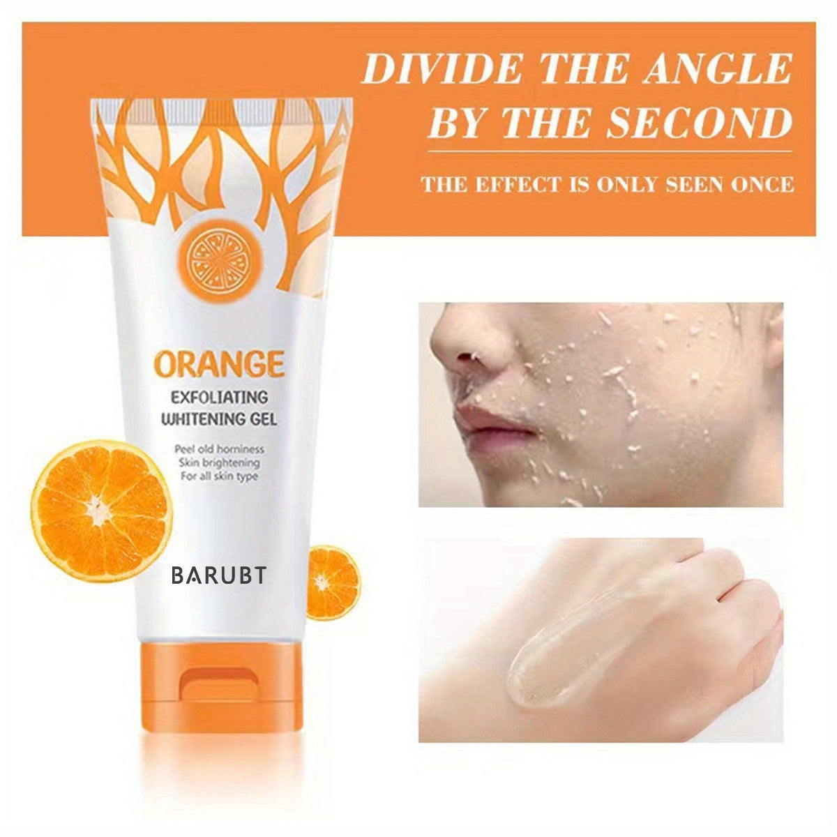 BARUBT Orange Exfoliating Gel for Smooth Brightening Radiant Skin