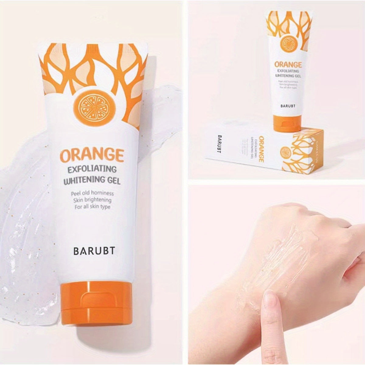 BARUBT Orange Exfoliating Gel for Smooth Brightening Radiant Skin