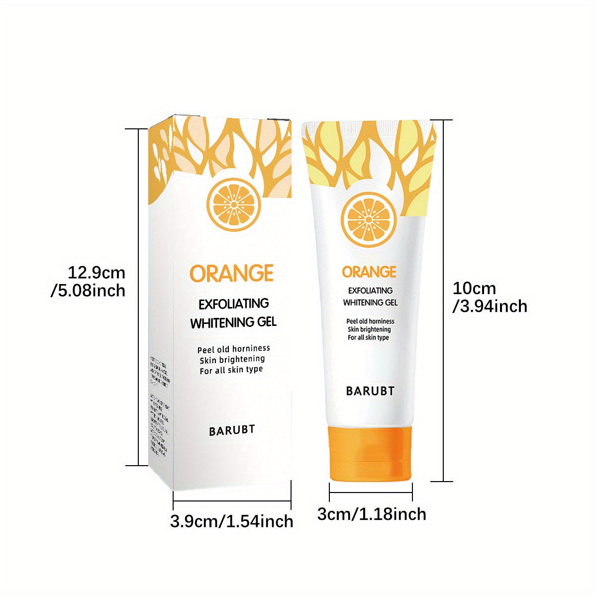 BARUBT Orange Exfoliating Gel for Smooth Brightening Radiant Skin
