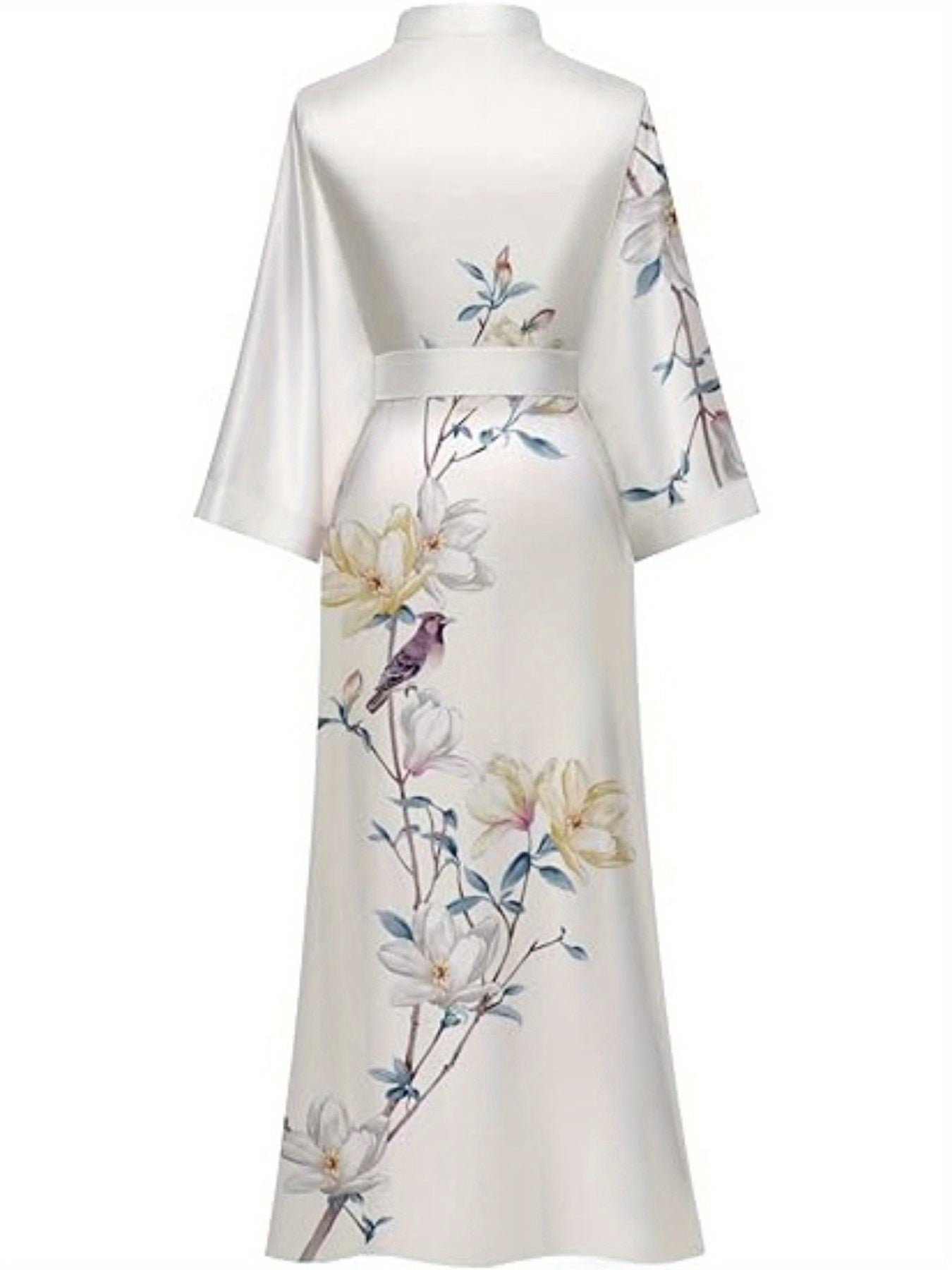[Satin Kimono Robes] Floral Print Satin Women's wear