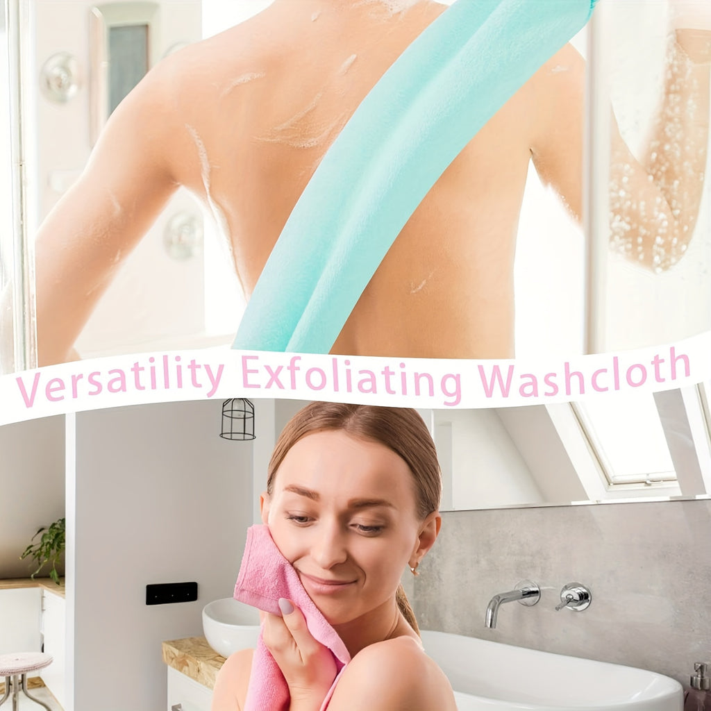 3-piece Stretchable Nylon Exfoliating Back Washing Gloves
