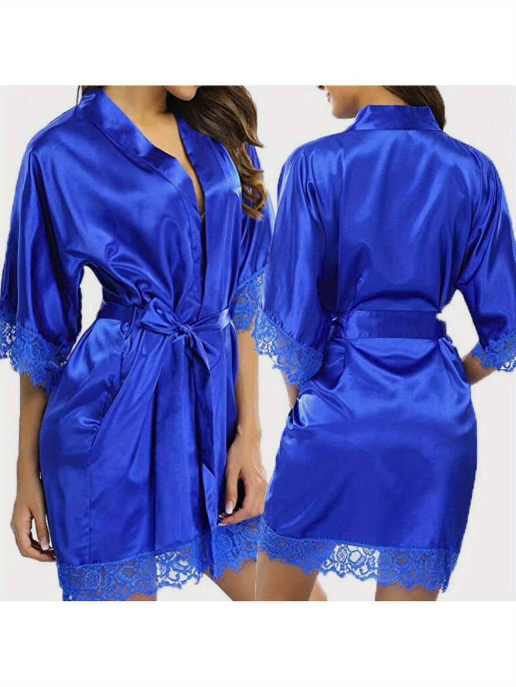 Medium Sleeve Satin Women's Night Robes