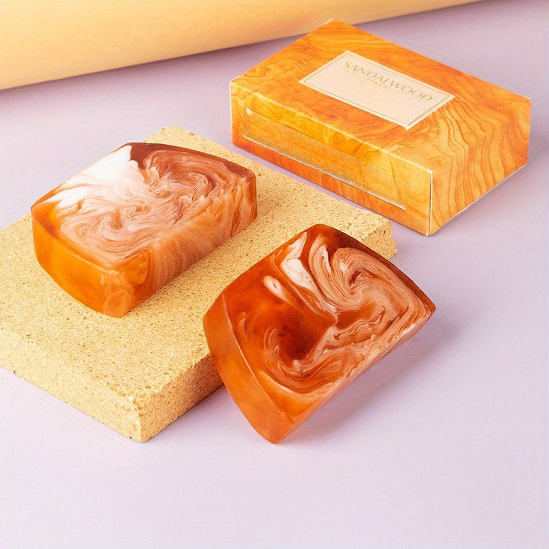 2pcs Agarwood & Sandalwood Essential Oil Soaps