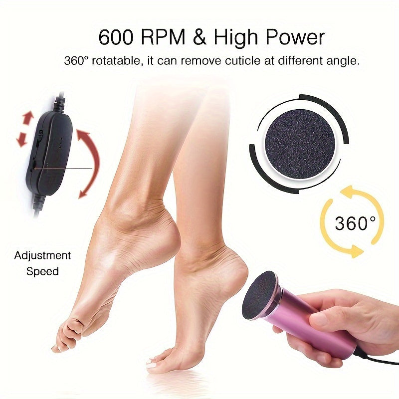 60-Piece Deluxe Sandpaper Electric Foot Grinder