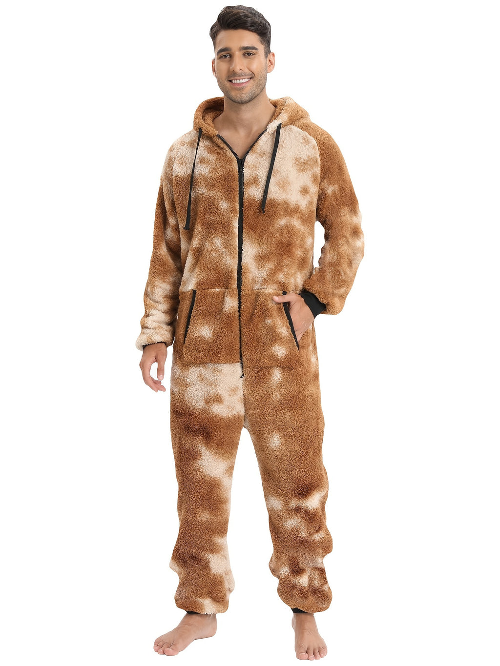 Men's Heavy-Duty Full-Zip Hooded Onesie