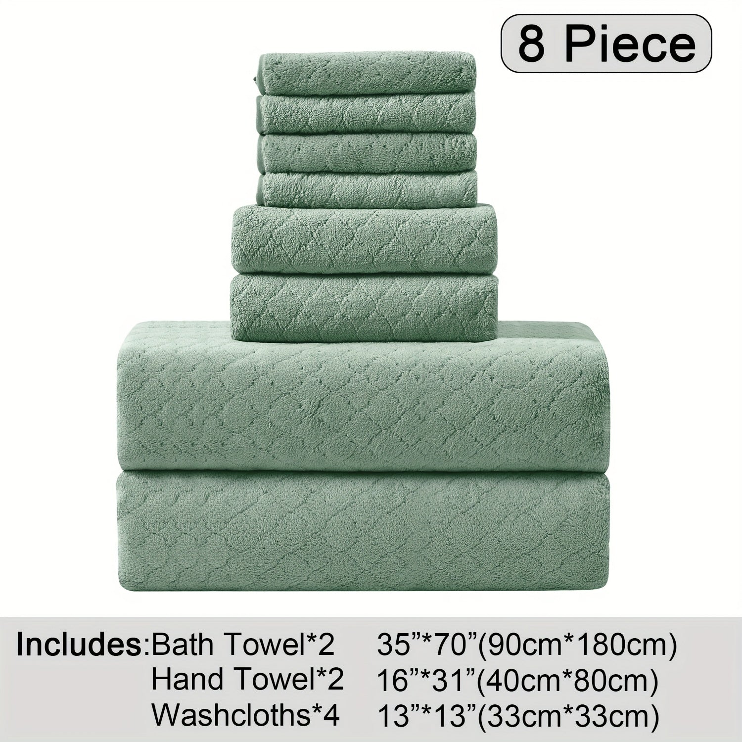 Extra Large Bath Towel Microfiber Set