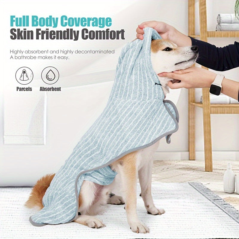 Dog Bathrobe Towel Dog Drying Coat