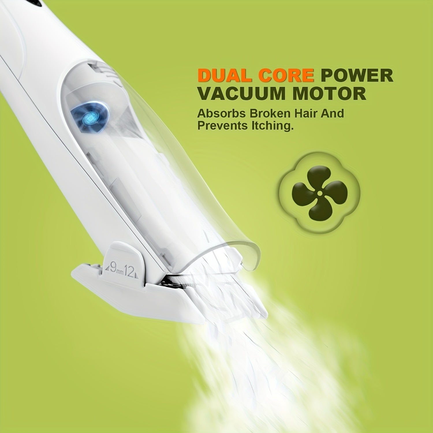 Hair Clipper With Vacuum, Quiet, Rechargeable Cordless Hair Cutting Kit