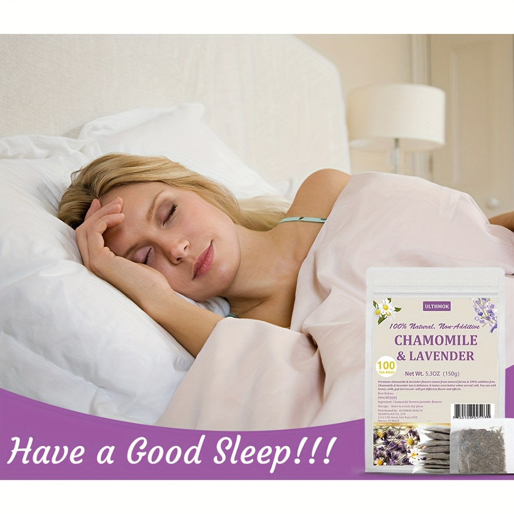 100 Premium Chamomile & Lavender Tea Bags