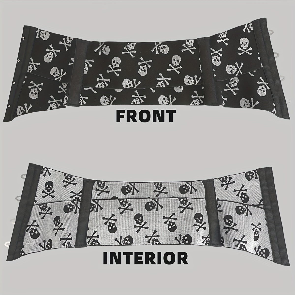 Gothic Skull Pattern Waist Trainer Trimmer Belt,