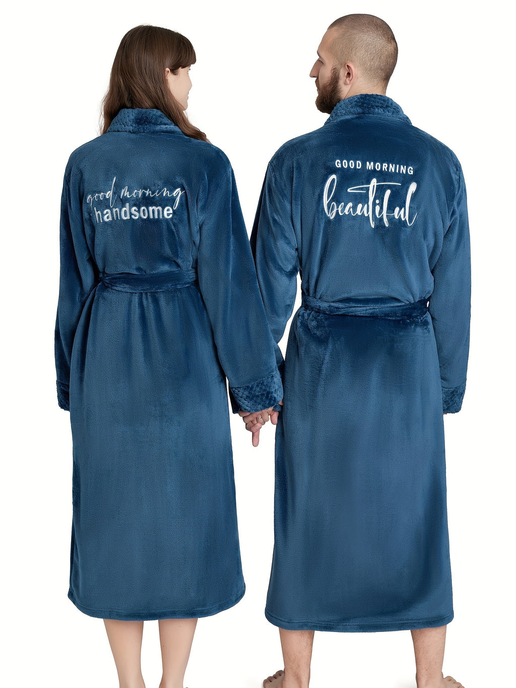 Buy 1 Get 1 Free, total of 2 Pcs Luxurious His and Hers Plush kimono robes