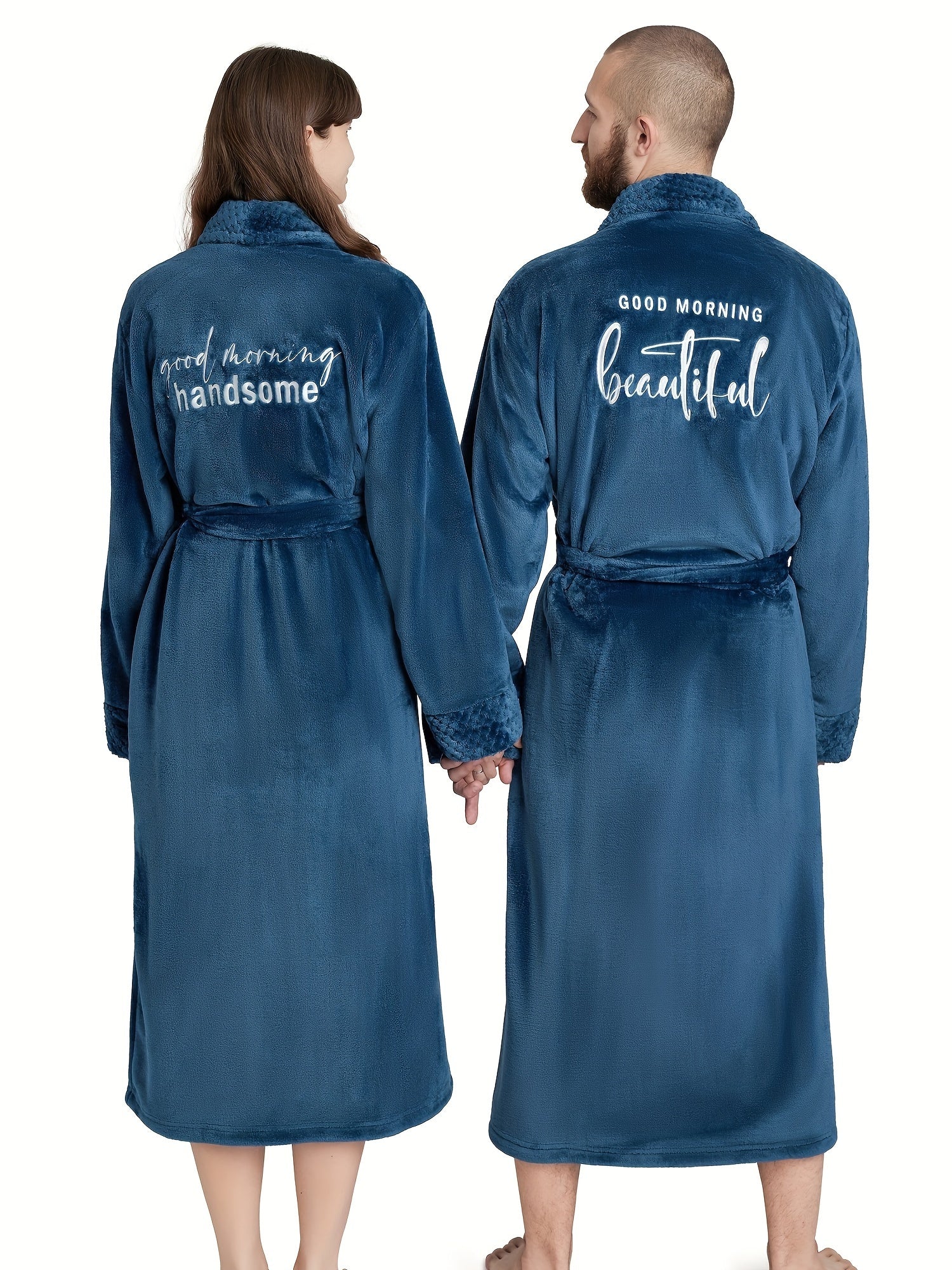 Buy 1 Get 1 Free, total of 2 Pcs Luxurious His and Hers Plush Kimono Robes