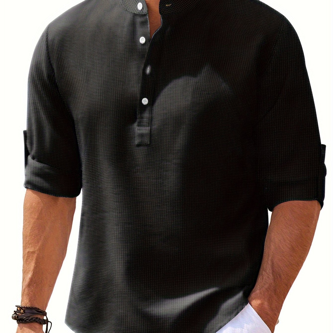 Vintage Plaid Men's Shirt for Spring/Fall: Durable, Casual Elegance with Comfort Fit