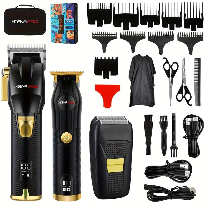 3-Piece USB Rechargeable Hair Trimmer Kit