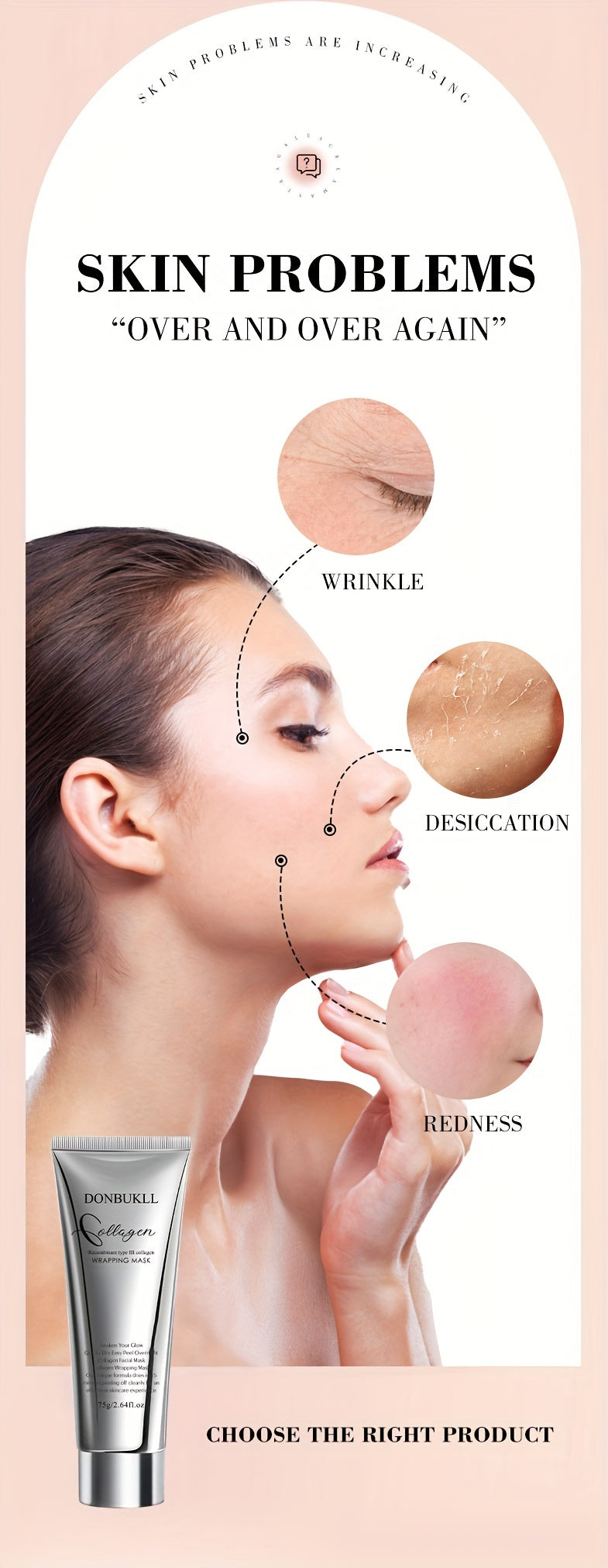 DONBUKLL Collagen Overnight Wrapping Peel Off Facial Mask Pack